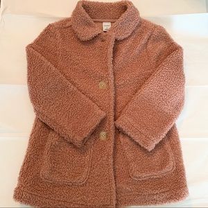 Old Navy Dusty Rose Teddy Bear Coat